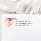 Retouradreslabels Waterverf Florals Etiket (Insitu)