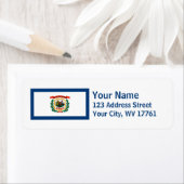 Retouradreslabels West Virginia-vlag Etiket (Insitu)