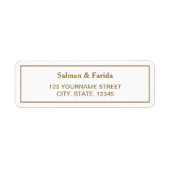Retouradreslabels Wit en Goud Etiket (Voorkant)