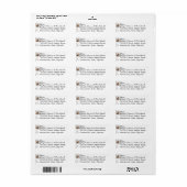 Retouradreslabels Zachte Roos Etiket (Full Sheet)