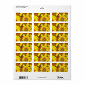 Retouradreslabels Zonnebloem Boterfly Ladybug Etiket (Full Sheet)