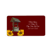 Retouradreslabels Zonnebloem Etiket (Voorkant)