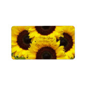 Retouradreslabels Zonnebloem Etiket (Voorkant)