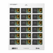 Retouradreslabels Zonnebloemboeken Etiket (Full Sheet)