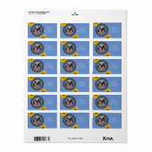 Retouradreslabels Zonnebloemveteranen Etiket (Full Sheet)