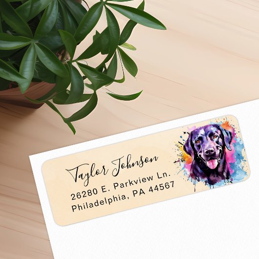 Retouradressetiket van Black Lab Etiket