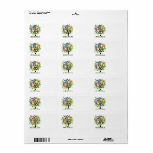 Retouradressetiketten Etiket (Full Sheet)