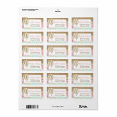 Retouradressetiketten voor heteluchtballonnen, jut etiket (Full Sheet)