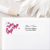 Retouradressetiketten voor rode hartballon etiket (Insitu)