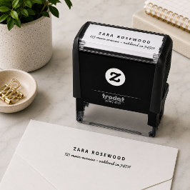 Retouradresstempel | Aangepaste Minimalistische Ve Zelfinktende Stempel