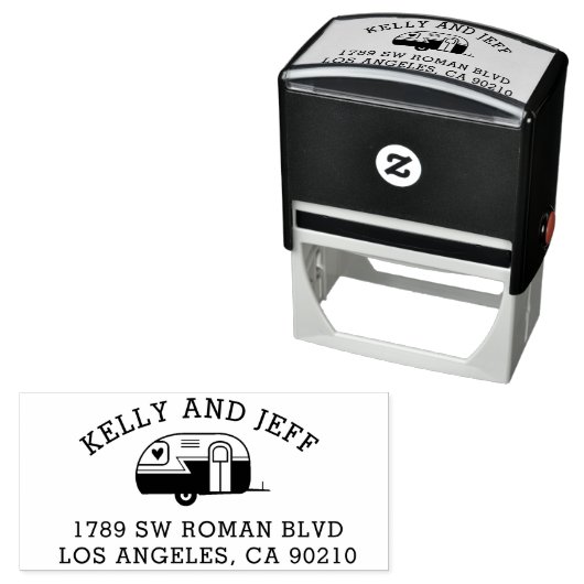 Retouradresstempel, camperadresstempel  zelfinktende stempel (In situ)