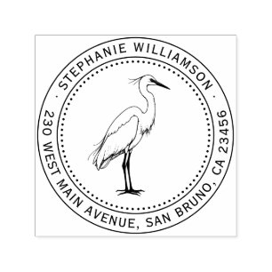 Retouradresstempel Egret Circle Zelfinktende Stempel