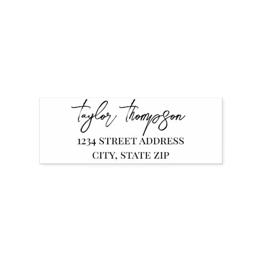 Retouradresstempel | flirterig script  zelfinktende stempel (Design)