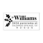 Retouradresstempel met kerstgroen rubberstempel (Afrduk)