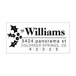 Retouradresstempel met kerstgroen rubberstempel