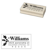 Retouradresstempel met kerstgroen rubberstempel (Gestempeld)