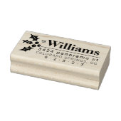 Retouradresstempel met kerstgroen rubberstempel (Stempel)