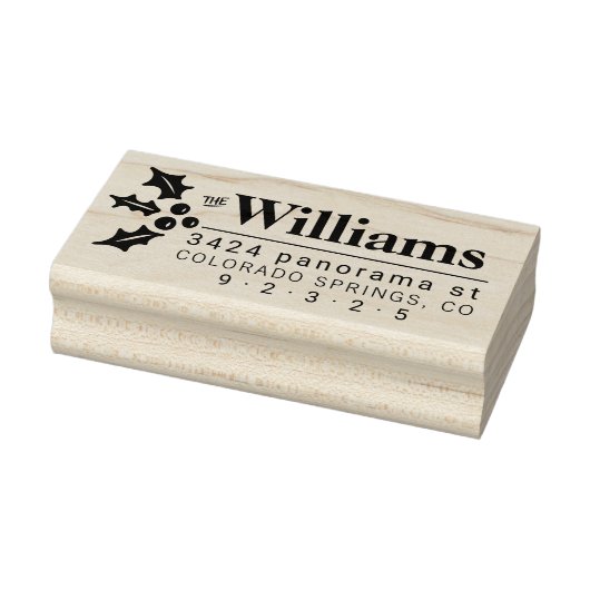 Retouradresstempel met kerstgroen rubberstempel (Stempel)