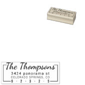 Retouradresstempel met regels in adres rubberstempel (Gestempeld)