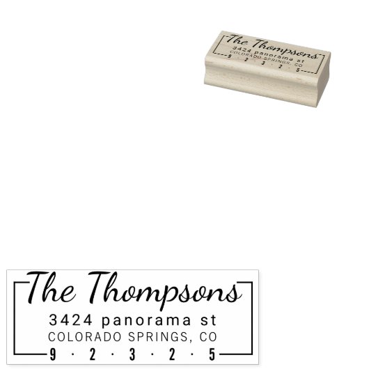 Retouradresstempel met regels in adres rubberstempel (Gestempeld)