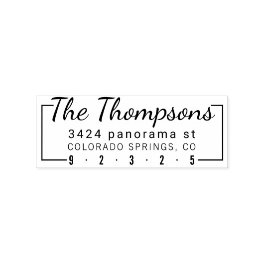 Retouradresstempel met regels in adres rubberstempel (Afrduk)