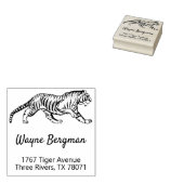 Retouradresstempel voor tijgerliefhebbers rubberstempel (Gestempeld)