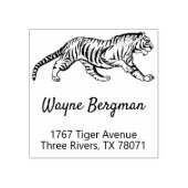 Retouradresstempel voor tijgerliefhebbers rubberstempel (Afrduk)