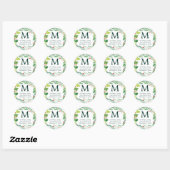 Retouradressticker kerstkrans ronde sticker (Vel)
