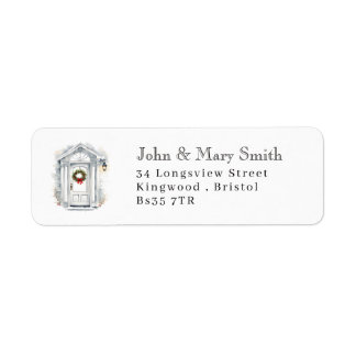 Retouradressticker voor de voordeur | Kerstmis Etiket