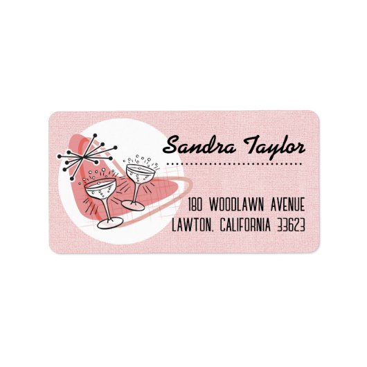 Retouradresstickers uit de fab-fifties jaren 50 etiket (Voorkant)