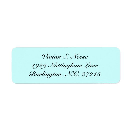 retouradrestabel etiket (Voorkant)