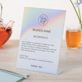 Retourbeleid Zakelijk Logo Winkel Regenboog Reclamebord Met Voetstuk (Insitu)