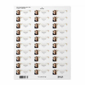 Retouretiket | Bloemenfoto afstuderen Etiket (Full Sheet)