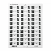 Retouretiket | Modern Script Mustache Boy Etiket (Full Sheet)