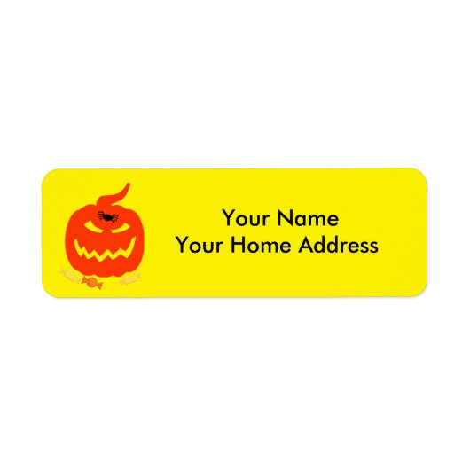 Retourlabel Adreslabel met Halloween Thema Etiket (Voorkant)