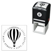 Retourlabel heteluchtballon  zelfinktende stempel (In situ)