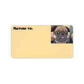 retourlabel mopshond etiket (Voorkant)