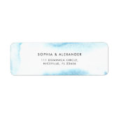 Retourlabel voor een moderne bruiloft. etiket (Voorkant)