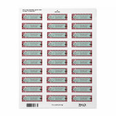 Retourlabel voor kerstbrocade etiket (Full Sheet)