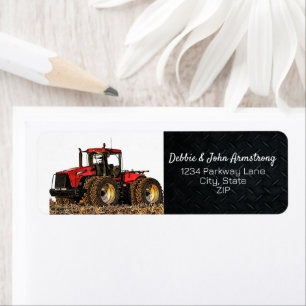 Retourlabel voor zware apparatuur tractor Boerderi Etiket