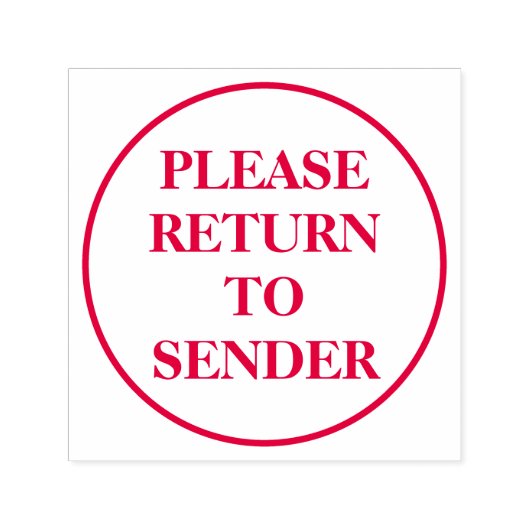 "RETOURNEER AAN AFZENDER" Stempel (Design)