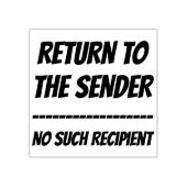 "RETOURNEER NAAR AFZENDER" "Ontvanger onbekend" Rubberstempel (Afrduk)