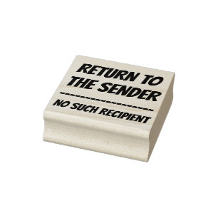 "RETOURNEER NAAR AFZENDER" "Ontvanger onbekend" Rubberstempel