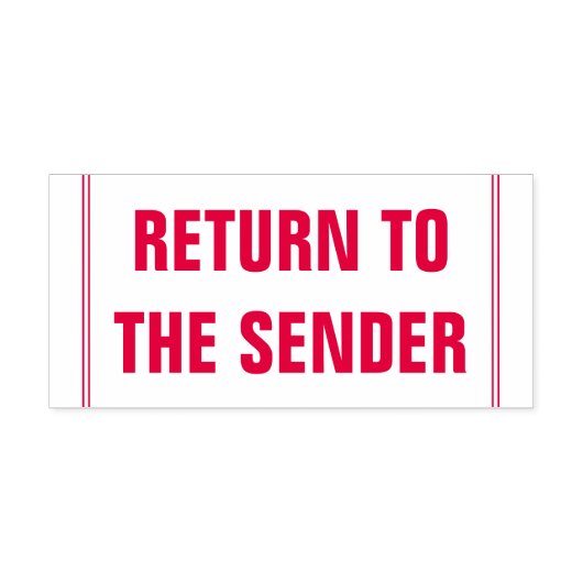 "RETOURNEER NAAR AFZENDER" Stempel (Design)