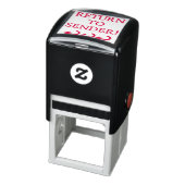 "RETOURNEER NAAR AFZENDER!" + Stempel met gekrulde (Product)