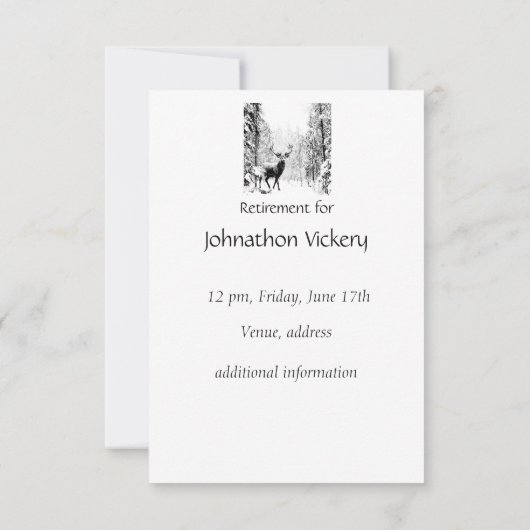 Retournerende Hert Geschenk Herten Kunst Kaart (Achterkant)