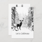 Retournerende Hert Geschenk Herten Kunst Kaart (Voorkant / Achterkant)