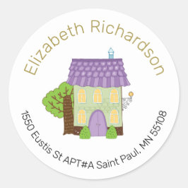 Retourronde Adresetiketten Ronde Sticker