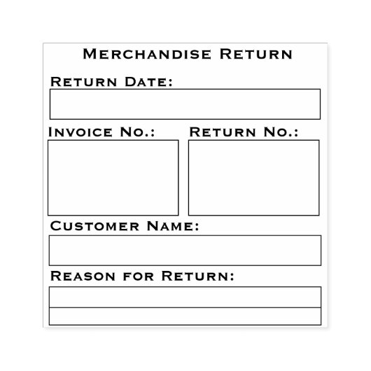 Retourstempel Rubberstempel (Afrduk)