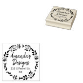 Retourzending bloemenkrans en bedrijfsadres rubberstempel (Gestempeld)